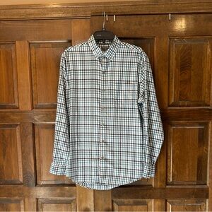 Van Heusen Flex Button Shirt Men’s 15 15 1/2” Plaid Long Sleeve Regular Fit